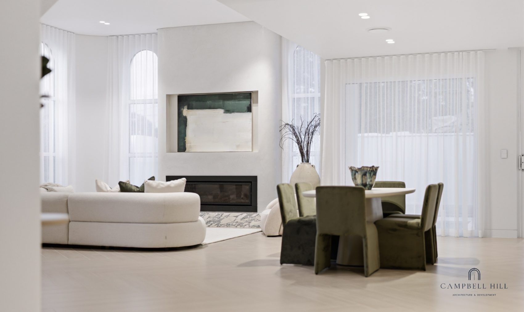 Open-plan living and dining
