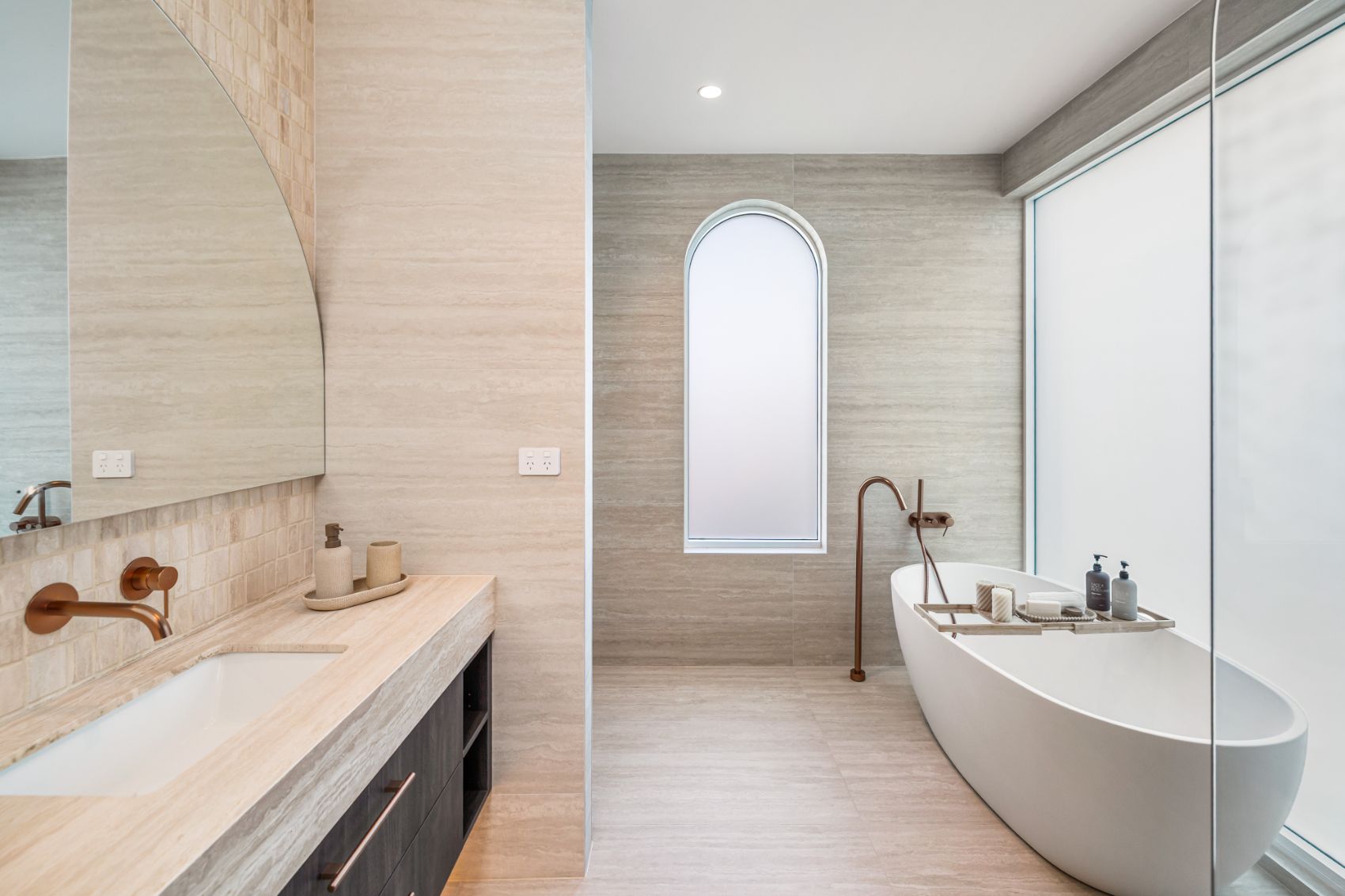 Bathroom in natural stone